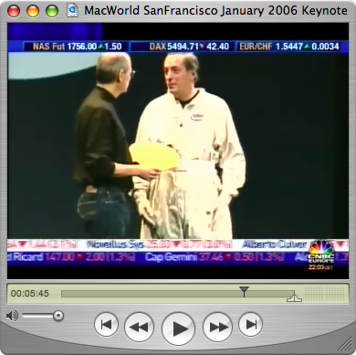 Steve Jobs r&eacute;sume la Keynote de MacWorld 2006 sur CNBC